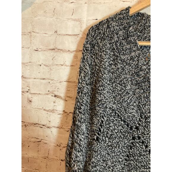 Woolrich Sweater Womens XL Lambswool Gray Speckled Pullover Heavyweight V Neck - Picture 4 of 14